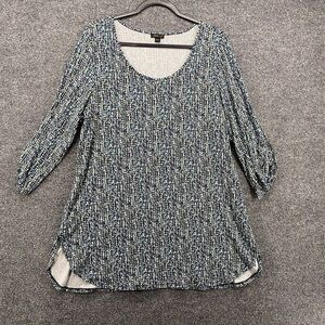 Elegant Blue and White Women's Blouse